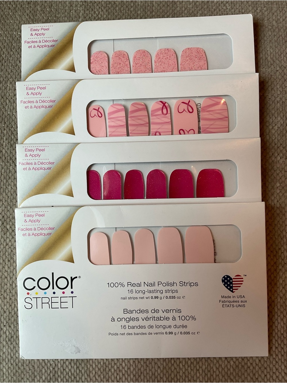 Pink Power, Choose Hope, Purrfect Match, Smell the Roses, Color Street Nails